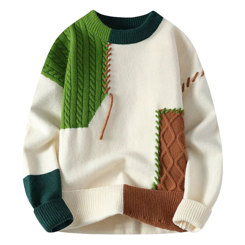 Colorblock Men's Pullover Sweater