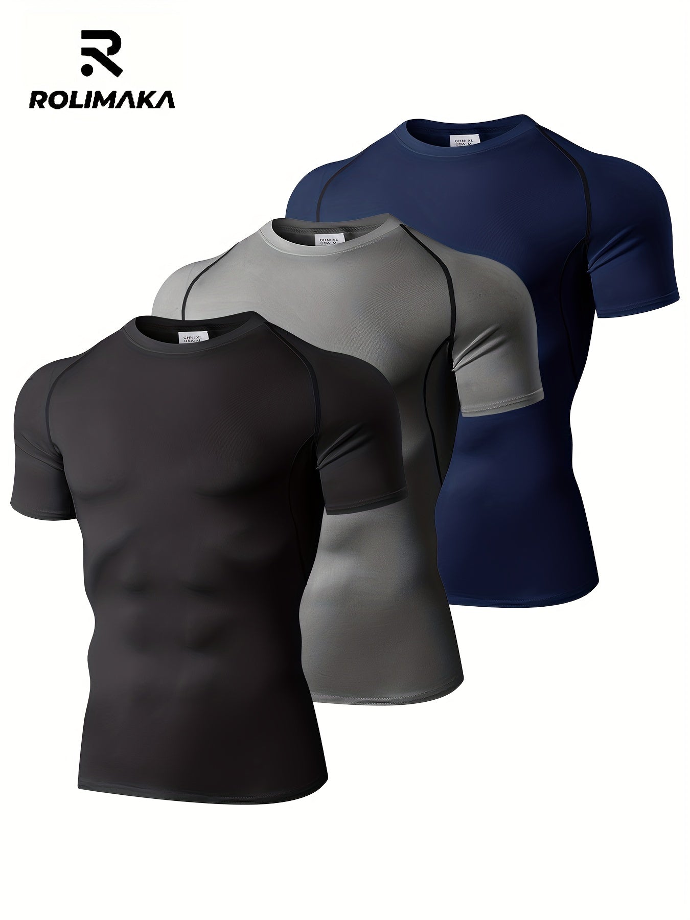 Mens Compression Workout Tshirt Set