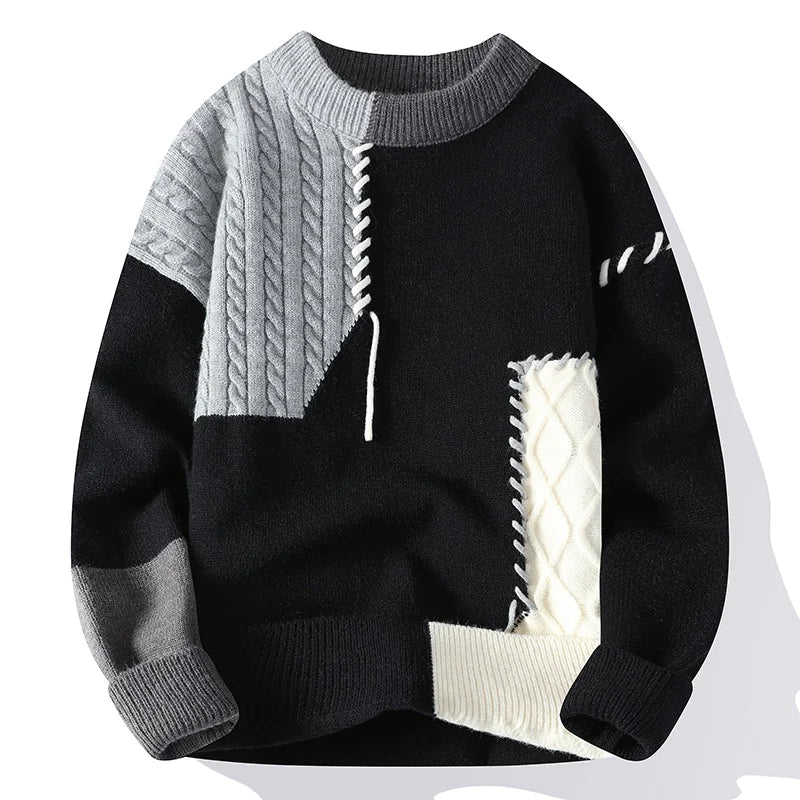 Colorblock Men's Pullover Sweater