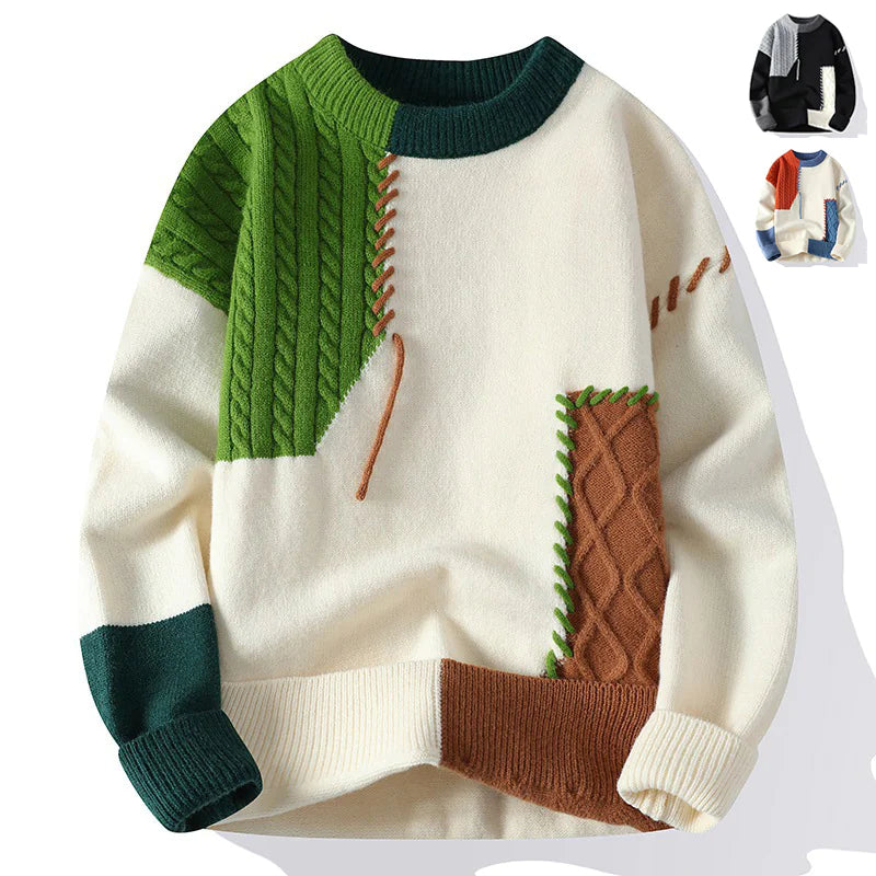 Colorblock Men's Pullover Sweater