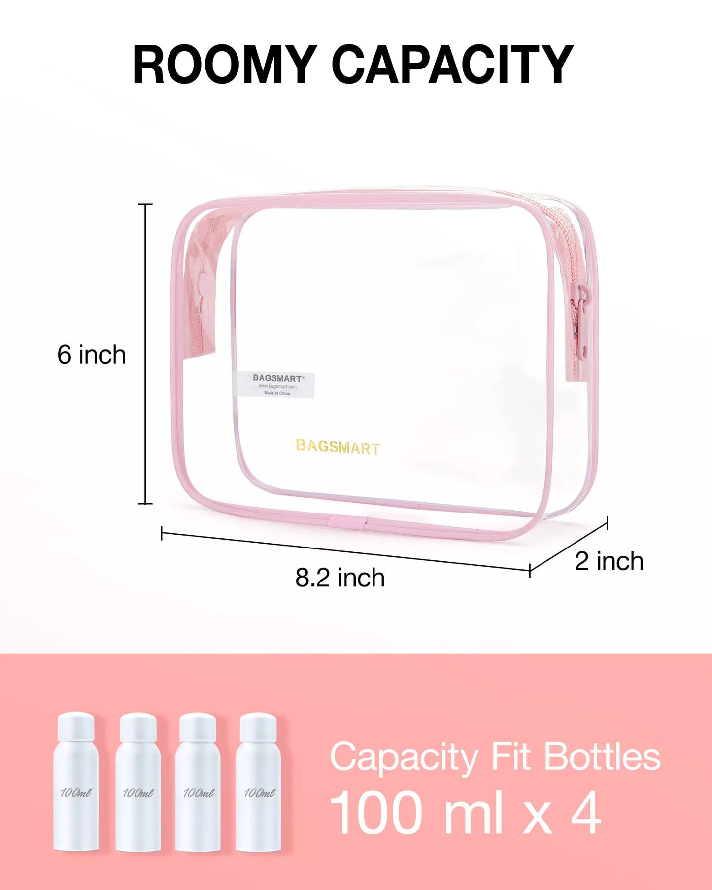 3 Pack TSA Approved Clear Toiletry Bags