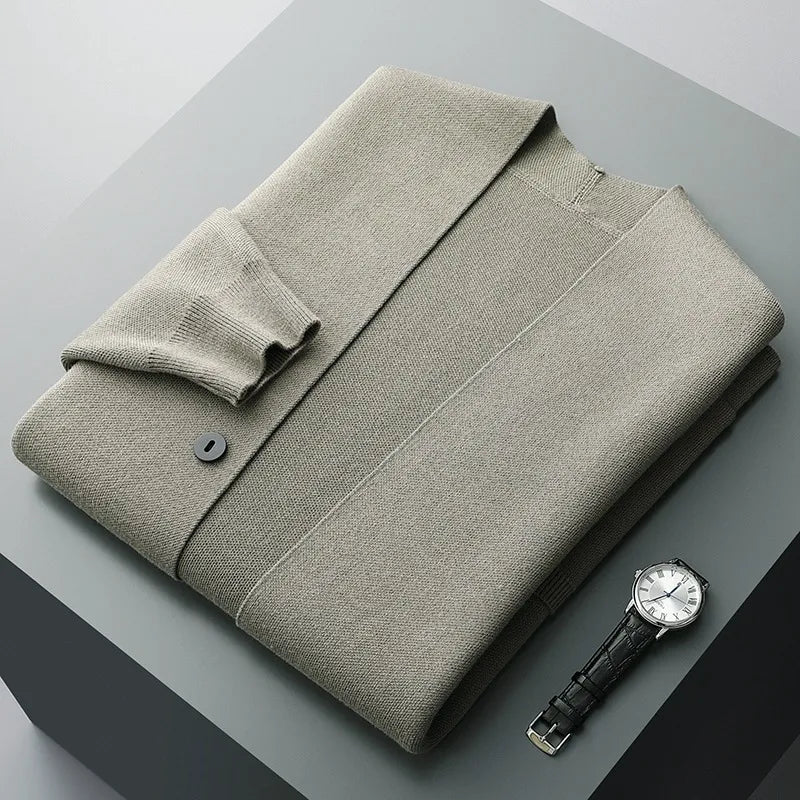 Men's V-neck Casual Wool Knitted Sweater Coat