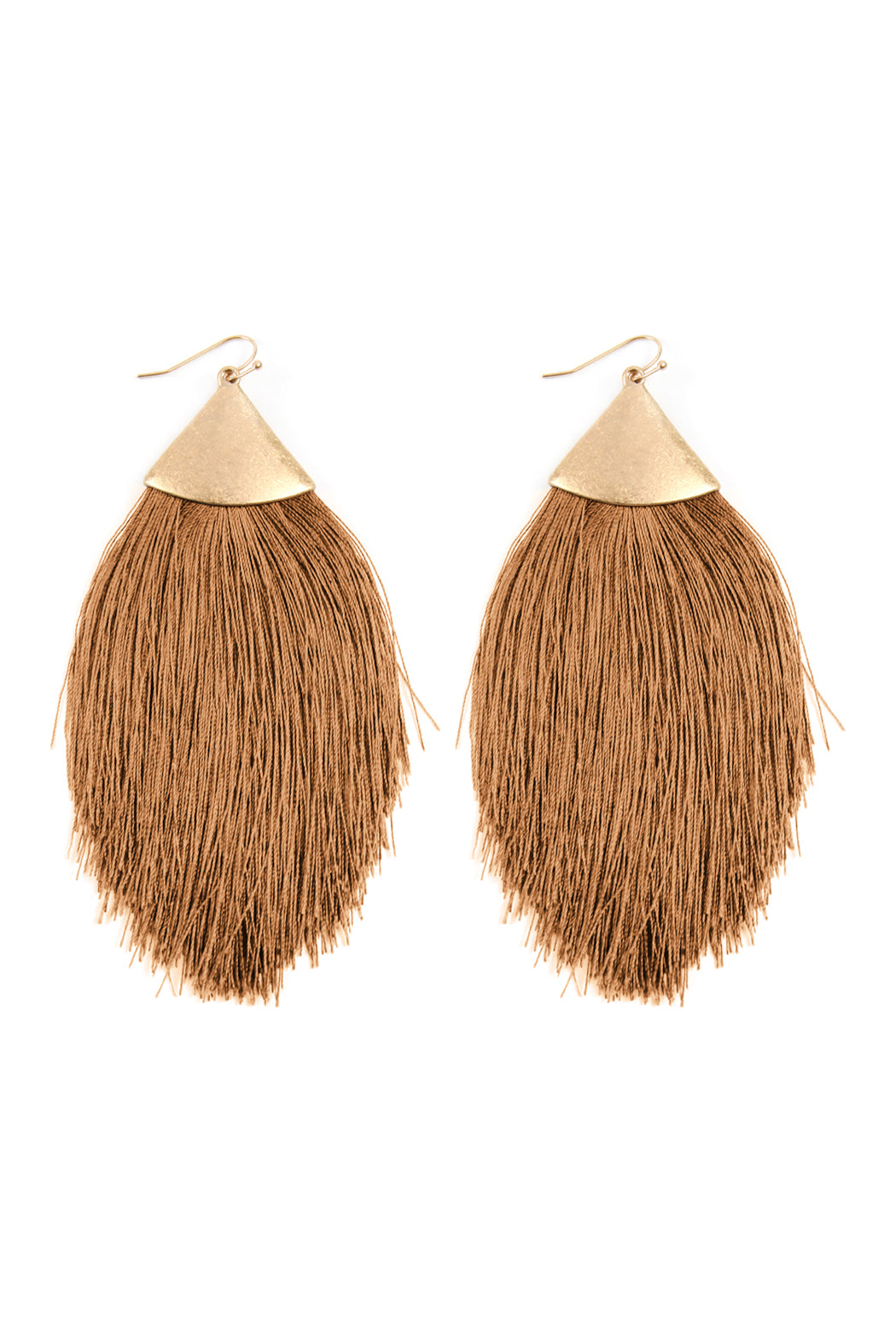 Oversized Tassel Drop Earrings