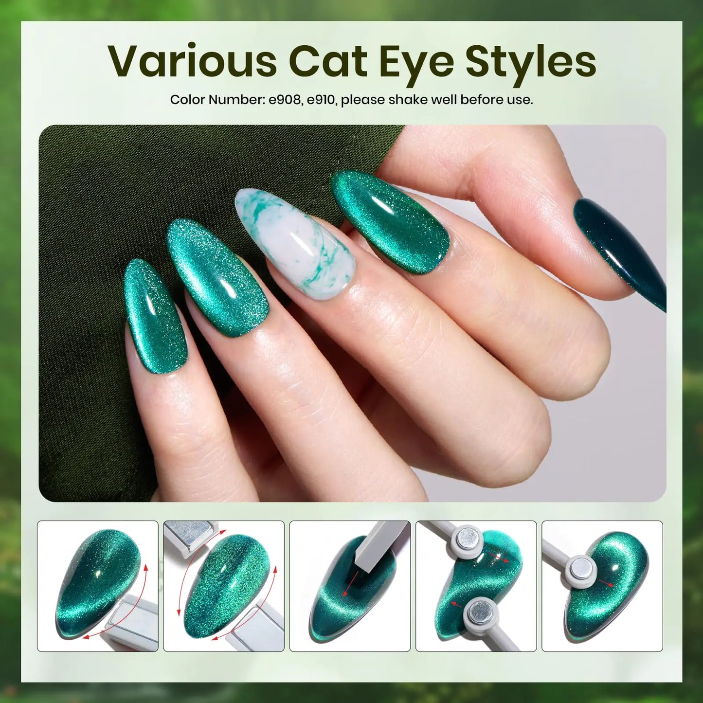 Beetles Green Gel Nail Polish Set