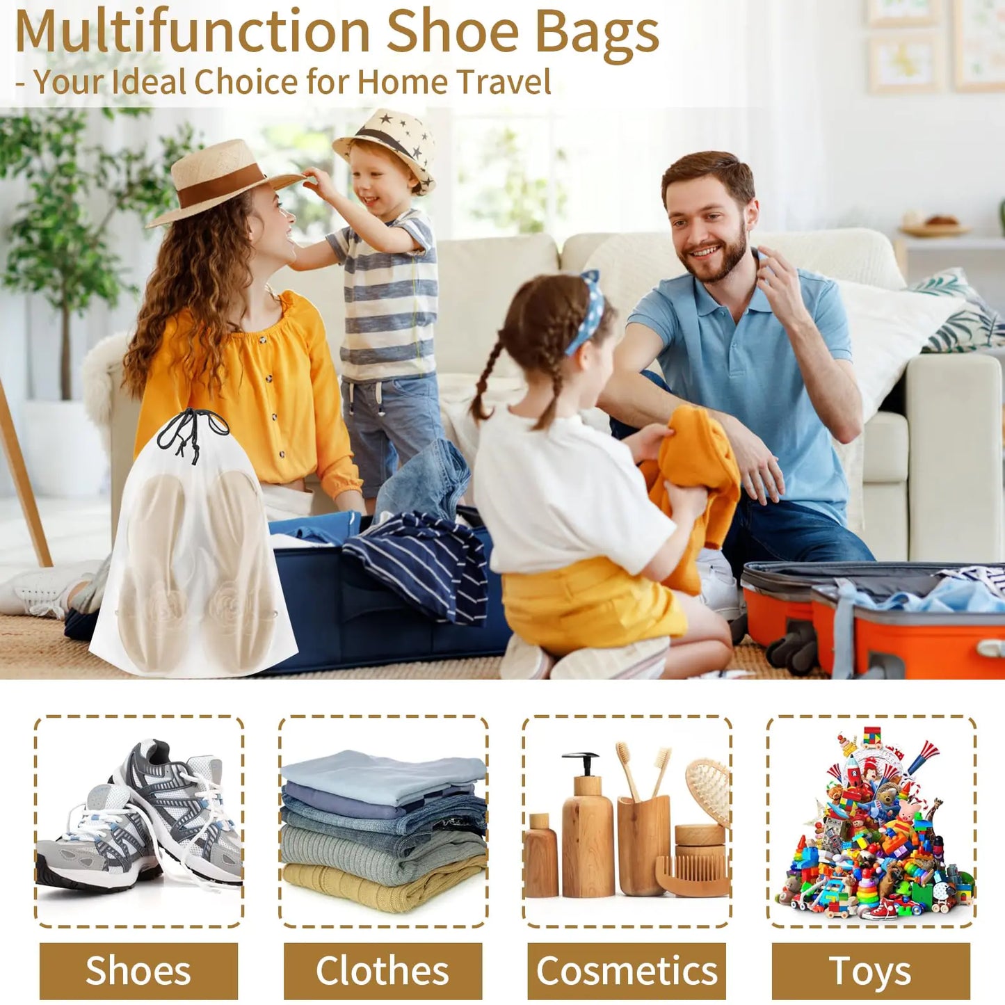 20 Pack Travel Shoe Bags