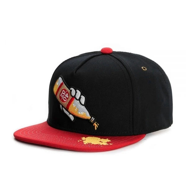 BROOKLYN Faux Suede Hip Hop Red Snapback