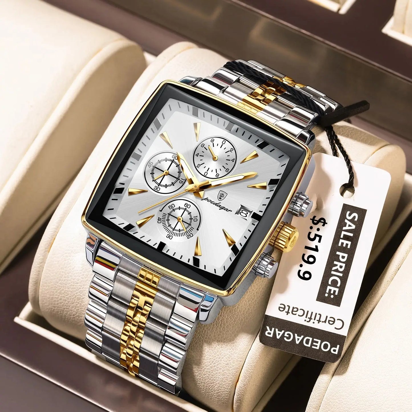 Men's Waterproof Luxury Square Sport Watch