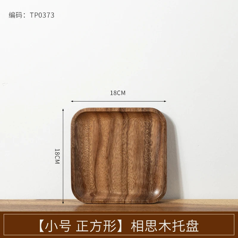 Solid Wood Rectangular Dinner Tray