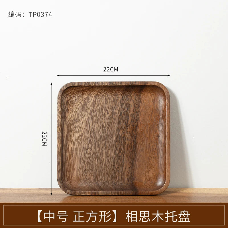 Solid Wood Rectangular Dinner Tray