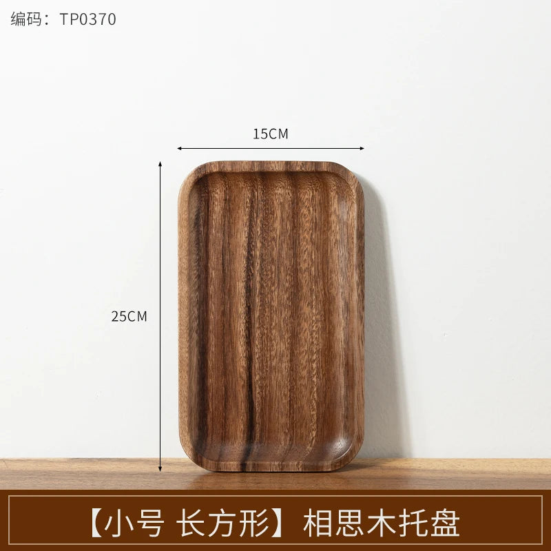 Solid Wood Rectangular Dinner Tray