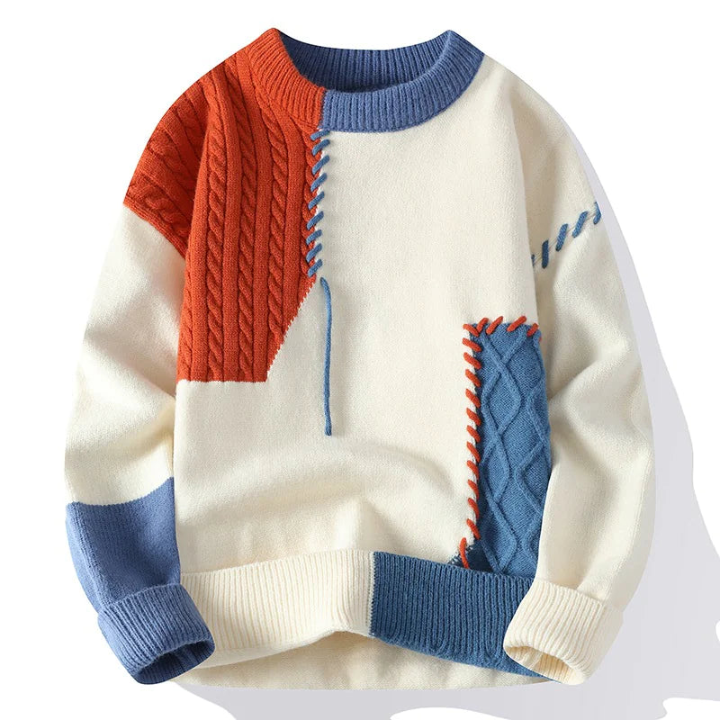 Colorblock Men's Pullover Sweater