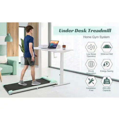 2 in 1 Under Desk Electric Treadmill 2.5HP