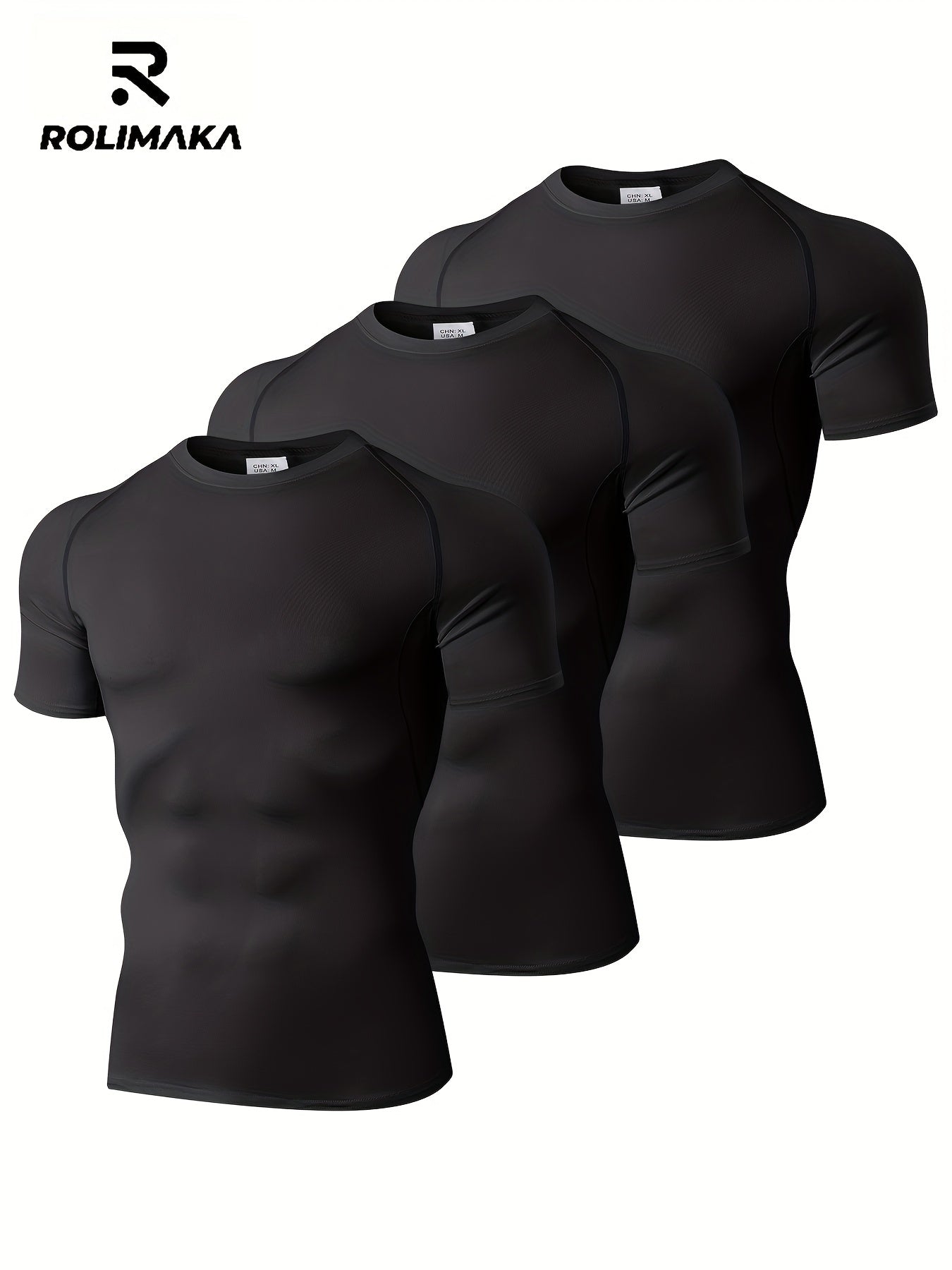 Mens Compression Workout Tshirt Set